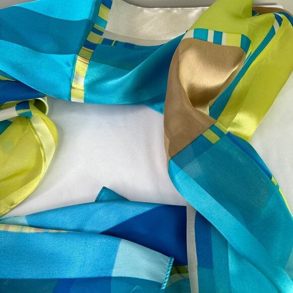 Y2K blue‎ sheer scarf - Picture 2 of 5